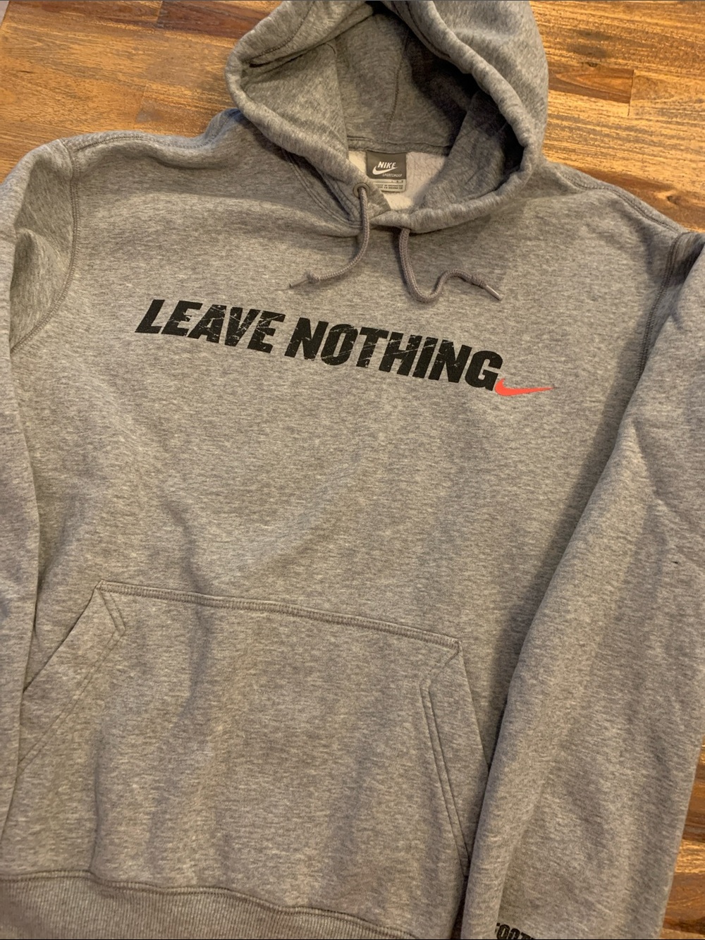 Nike LEAVE NOTHING hoodie. Large.